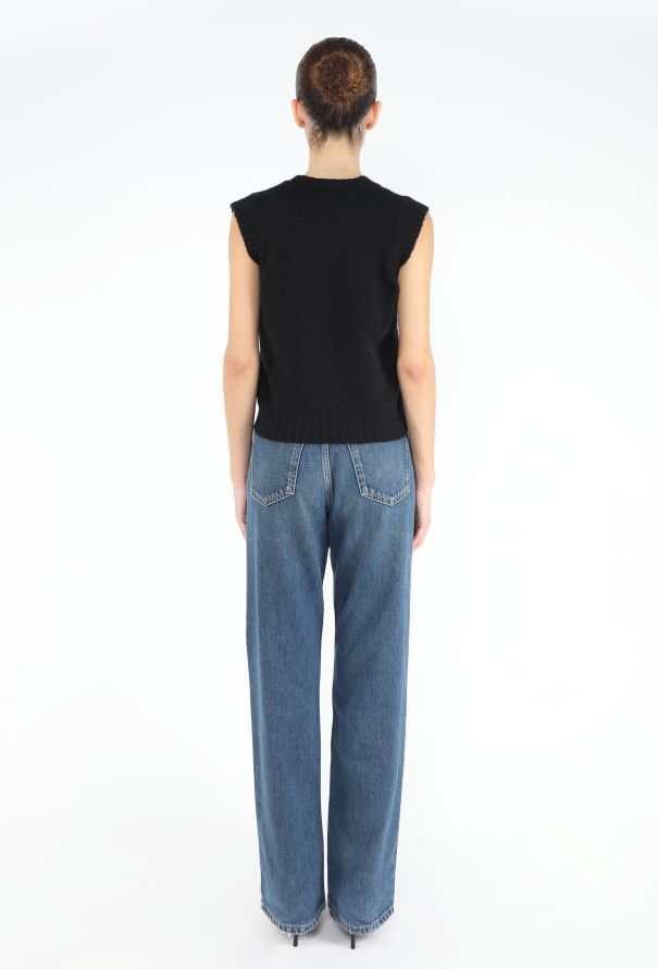 Chanel Cashmere Knit Camélia Vest - 4