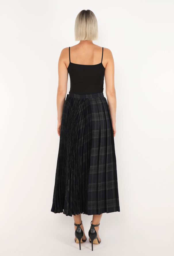 Dior Tartan Pleated Wrap Skirt - 4
