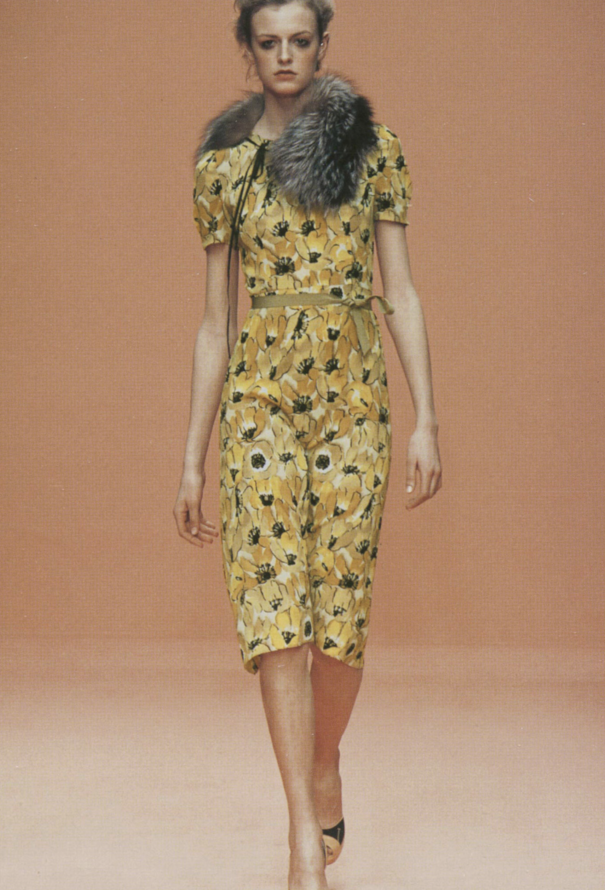 Prada Campaign F/W 2000 Poppy Chiffon Dress - 2
