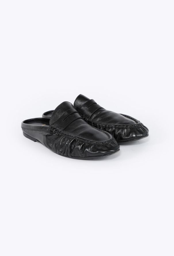 Saint Laurent 2024 Lambskin Leather Mules - 3