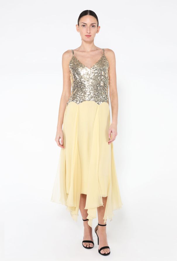 '70s Jean Patou Sequin Chiffon Ensemble - 5