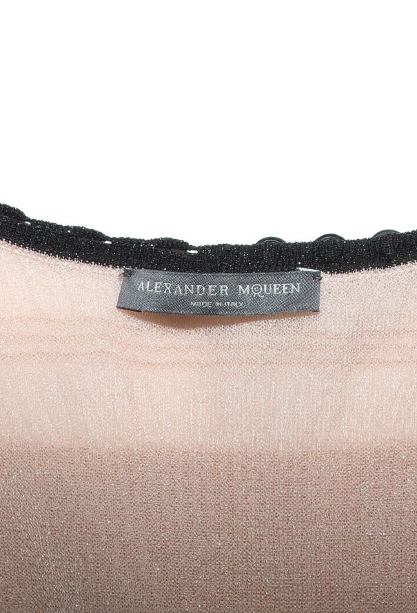 Alexander McQueen F/W 2015 Shirred Lace Trim Dress - 6