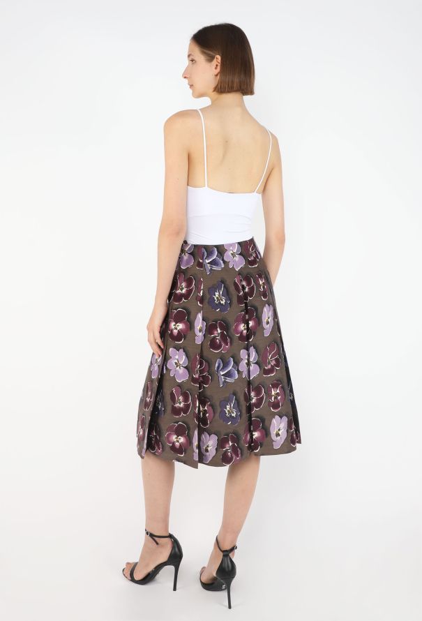 Prada Poppy Pleated Skirt, Fall 2000 - 5