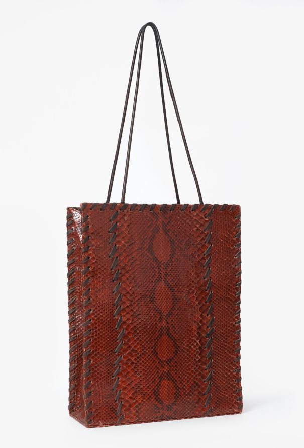 Saint Laurent Vintage Python Tote Bag - 2