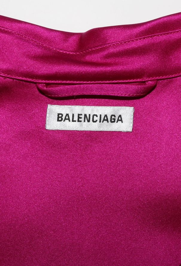 Balenciaga S/S 2019 Oversized Satin Shirt - 6