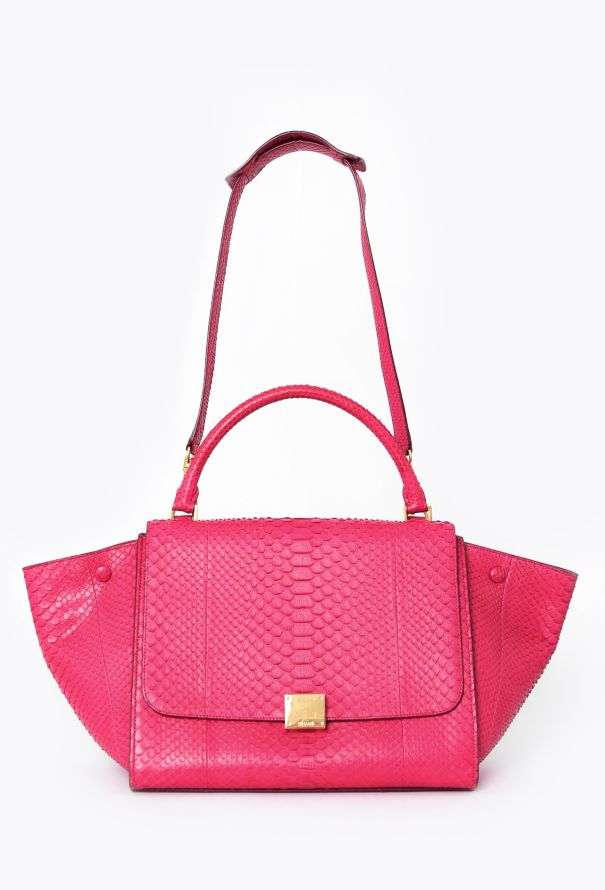 Céline Fuchsia Python Trapeze Bag - 2 Céline Fuchsia Python Trapeze Bag - 2