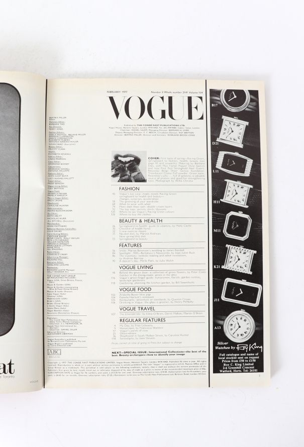VOGUE UK February 1977 'First Taste of Spring' Issue - 4 VOGUE UK February 1977 'First Taste of Spring' Issue - 4