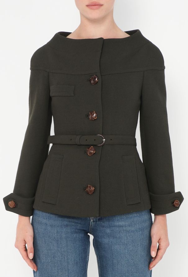 Prada 2003 Belted Crêpe Jacket - 1