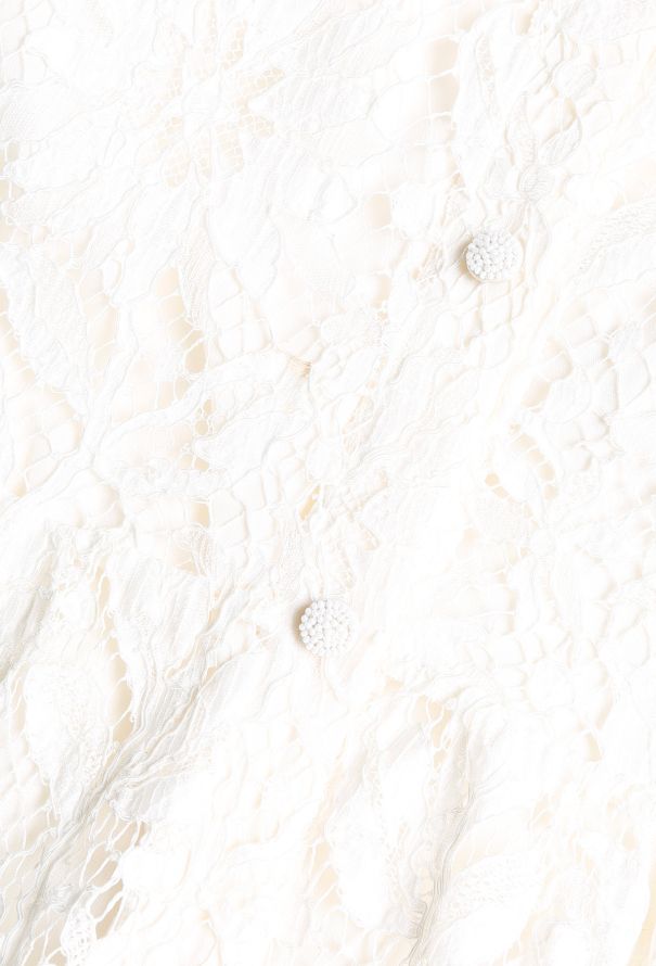 Saint Laurent S/S 2016 Ruffled Lace Dress - 6