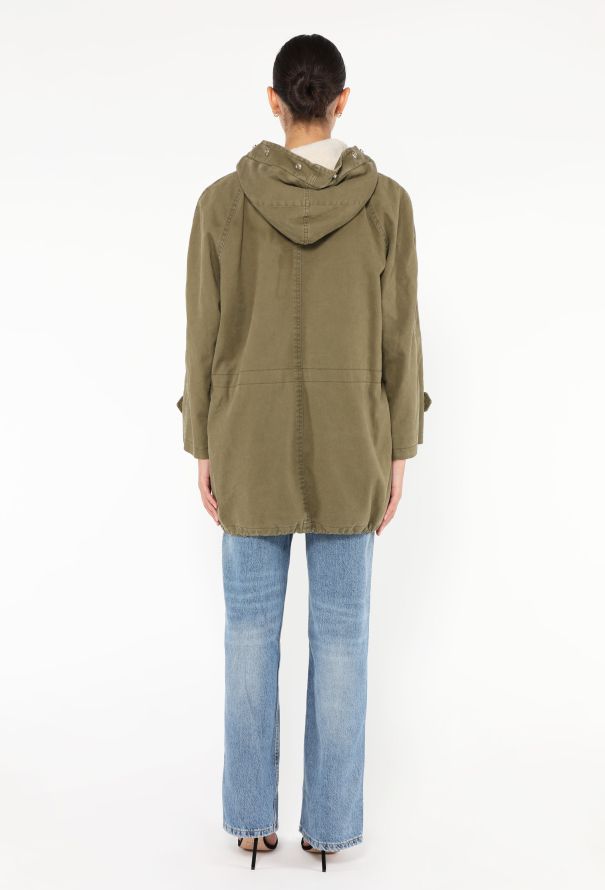 Saint Laurent 2015 Hooded Shearling Lined Parka - 5