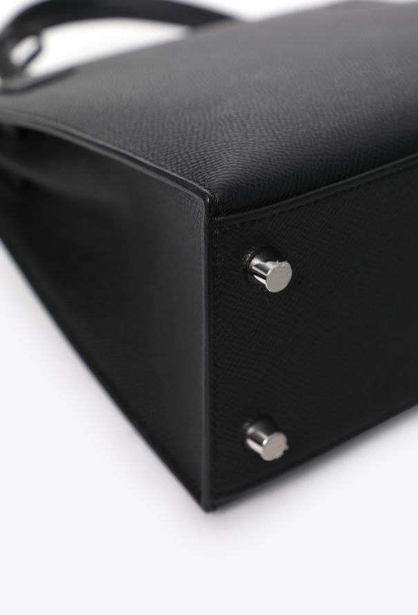 Hermès Black Epsom Kelly Sellier 25 Electrum - 14