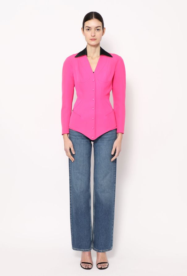 Thierry Mugler Early '90s Cinched Bowtie Jacket - 3