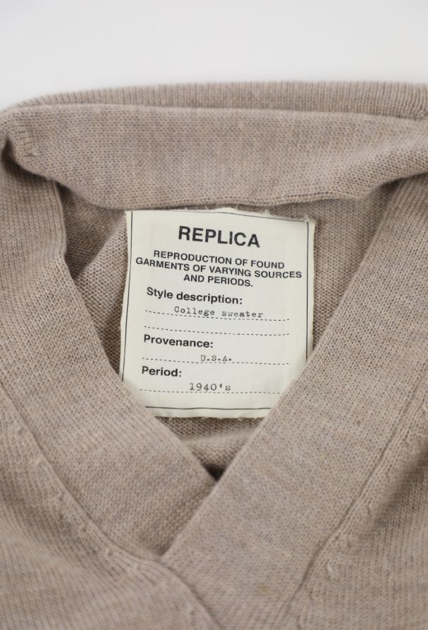 Maison Margiela 2015 Replica Distressed Collegiate Sweater - 5