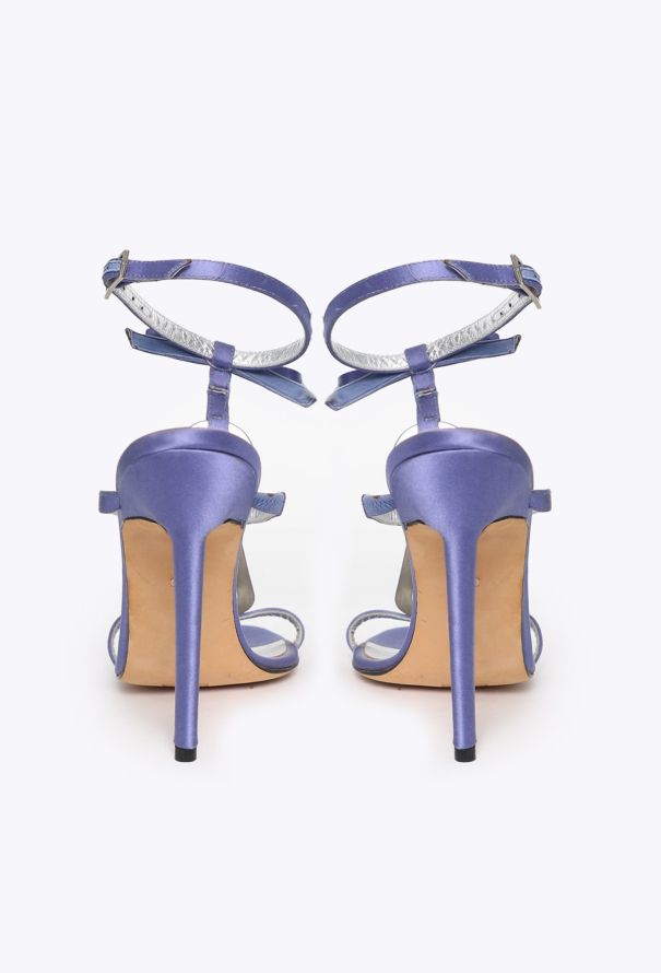Manolo Blahnik '90s Satin Infinity Sandals - 4