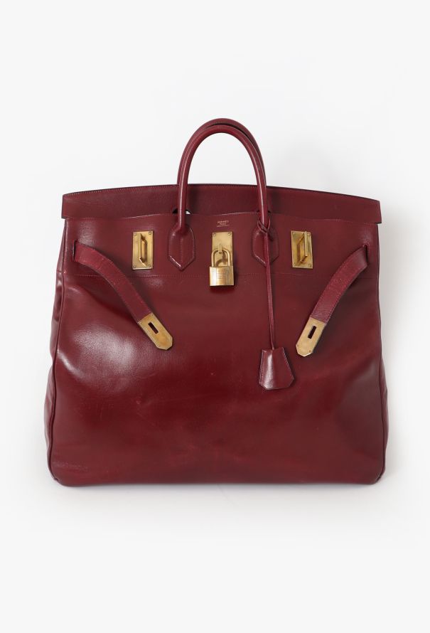 Hermès '80s Rouge H Box Haut à Courroies 50 - 4 Hermès '80s Rouge H Box Haut à Courroies 50 - 4