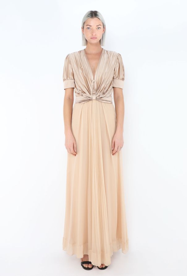Givenchy 2014 Pleated Silk Gown - 1