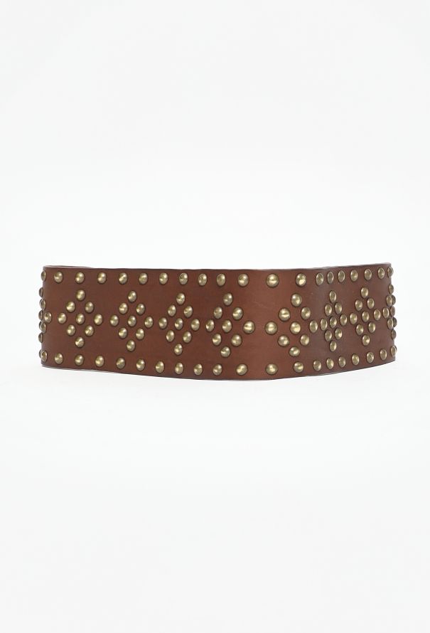 Saint Laurent 2015 Studded Leather Belt - 2