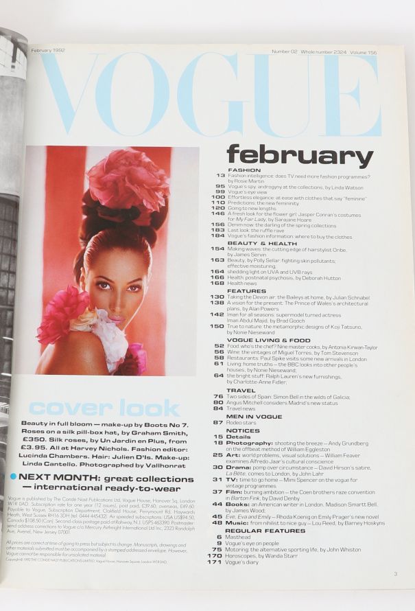 VOGUE UK 1992 Christy, Claudia and Karen Cover Trio - 8