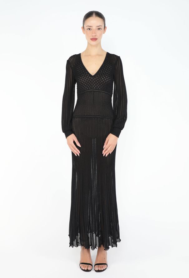 Alexander McQueen Scalloped Knit Maxi Dress - 2
