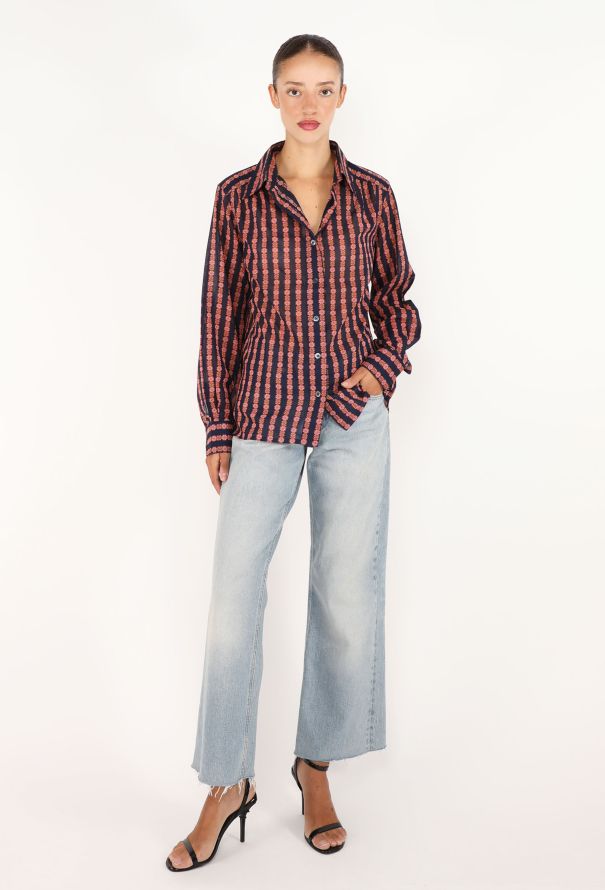 Céline Vintage Printed Cotton Tunic - 4