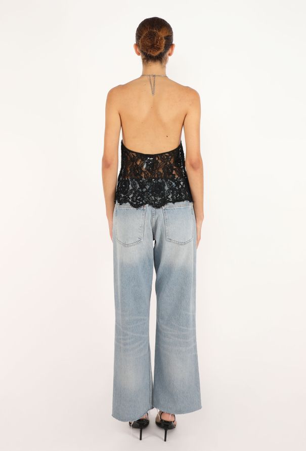 Dolce & Gabbana Chainlink Halter Lace Top, 2000 - 4