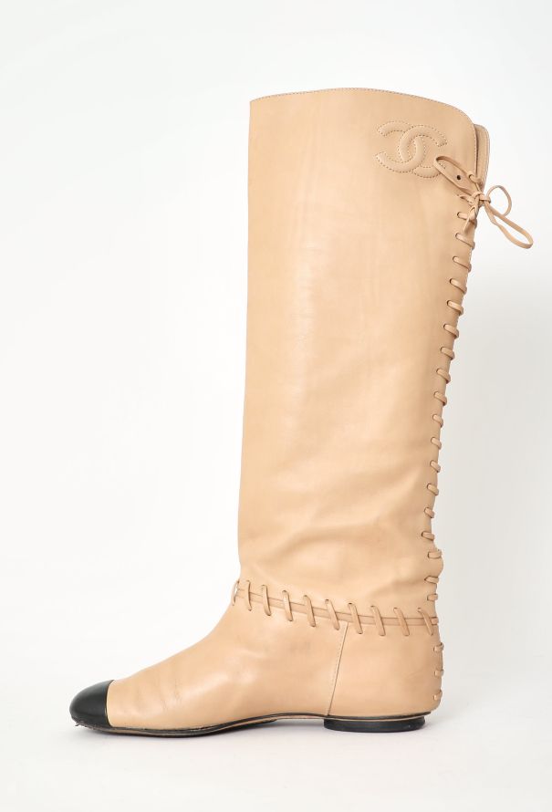 Chanel Resort 2011 Leather Lace-Up Boots - 5 Chanel Resort 2011 Leather Lace-Up Boots - 5