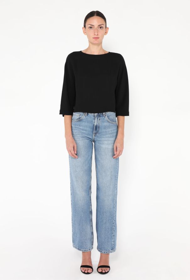 The Row 2024 Faurelle Cropped Silk Blouse - 3