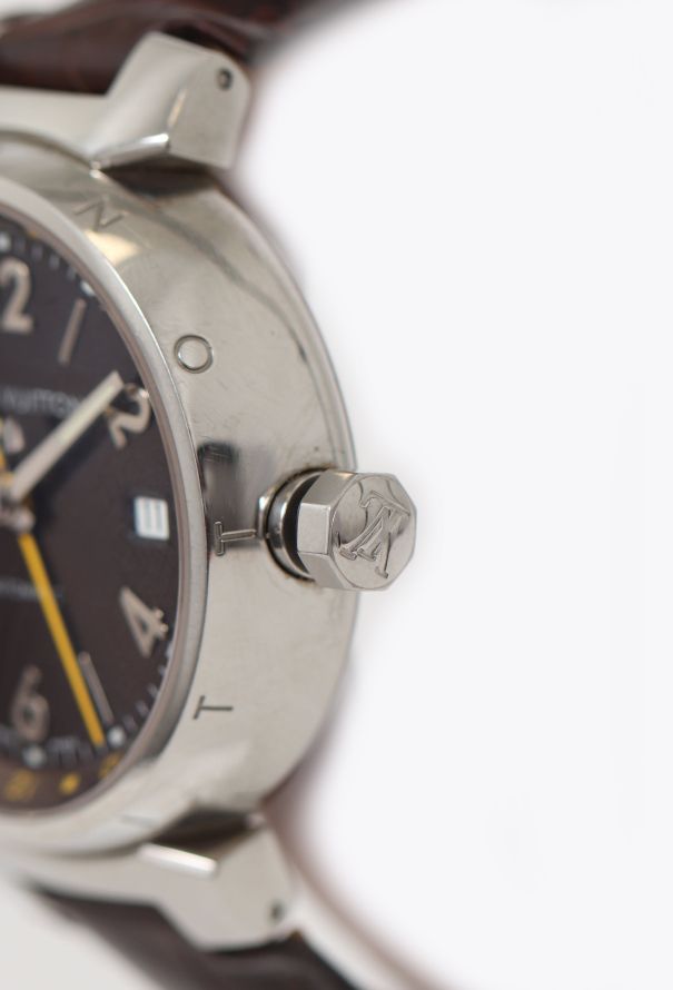 Louis Vuitton Steel Tambour GMT Q1131 Watch - 3 Louis Vuitton Steel Tambour GMT Q1131 Watch - 3