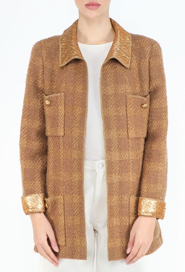 Chanel COLLECTOR F/W 1996 Checkered Gripoix Jacket - 4