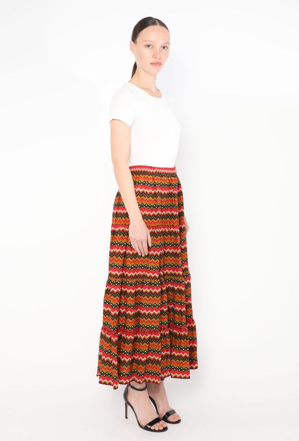 Saint Laurent Vintage Graphic Pleated Skirt - 3 Saint Laurent Vintage Graphic Pleated Skirt - 3