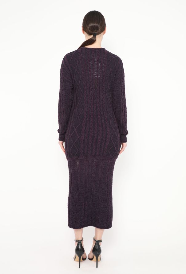 Gianni Versace F/W 1993 Cable-Knit Chenille Ensemble - 6 Gianni Versace F/W 1993 Cable-Knit Chenille Ensemble - 6