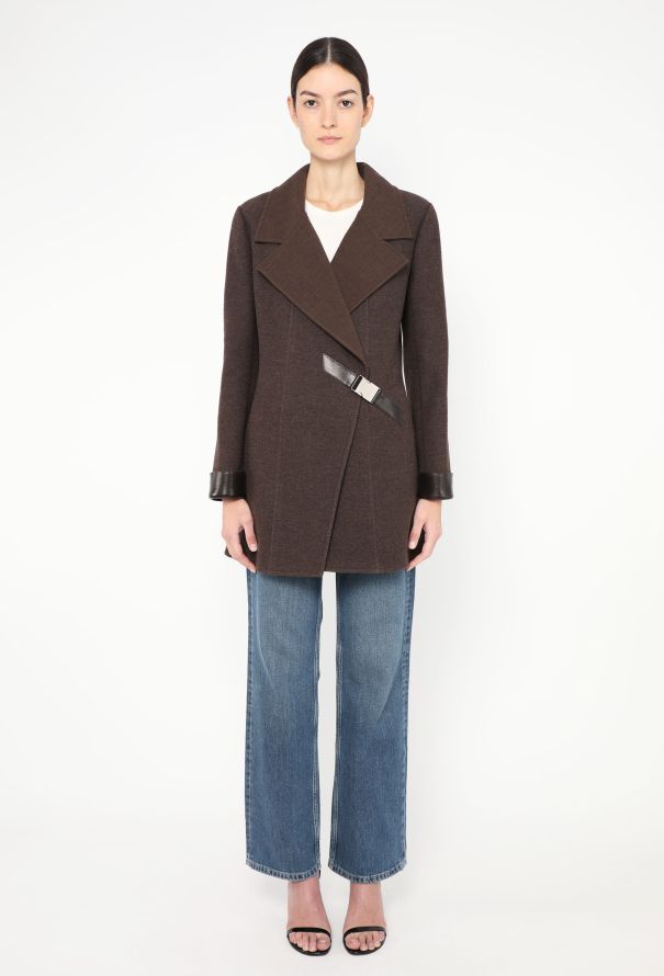 Chanel 2000 Buckled Wool Coat - 4 Chanel 2000 Buckled Wool Coat - 4