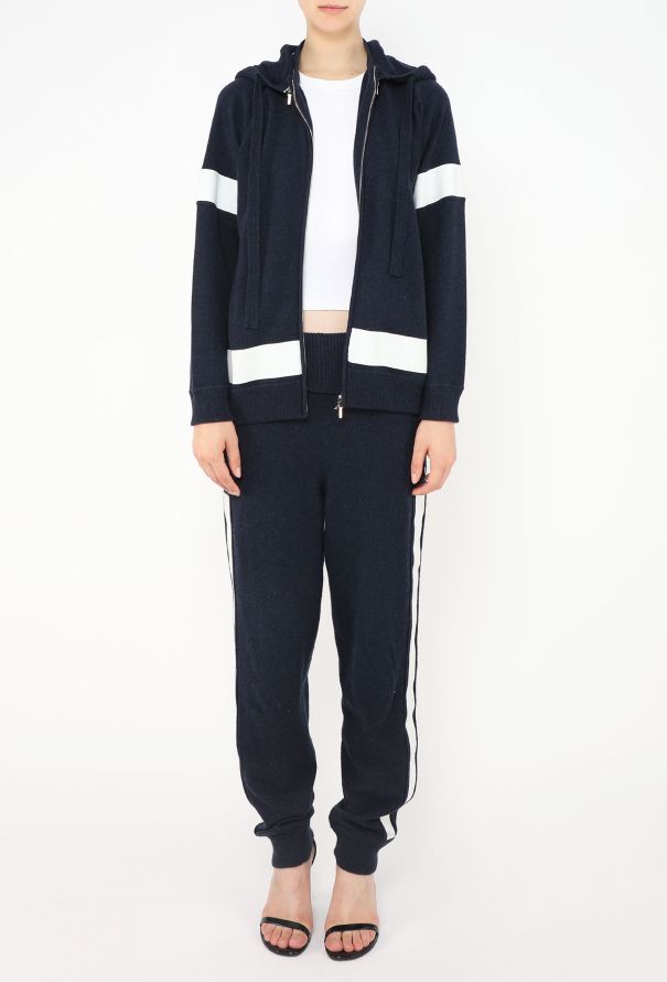 Chanel Bicolor Hooded Cashmere Tracksuit - 4