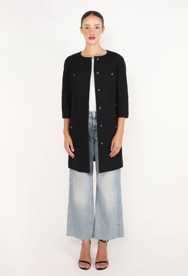 Chanel Collarless Tweed Coat, 2014 - 3
