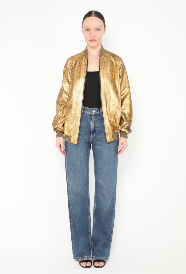 Saint Laurent S/S 2016 Python Bomber Jacket - 3 Saint Laurent S/S 2016 Python Bomber Jacket - 3