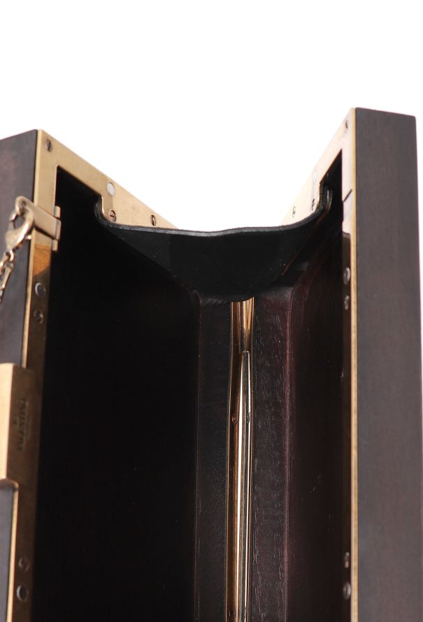 Cheetah Wood & Metal Minaudière | Authentic & Vintage | ReSee