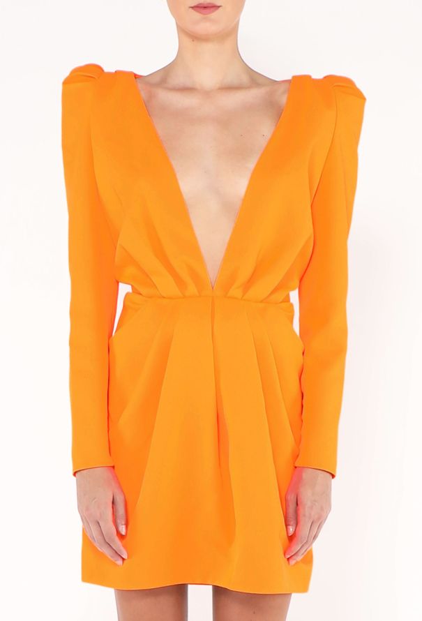 Saint Laurent F/W 2019 Sculpted Shoulder Dress - 3 Saint Laurent F/W 2019 Sculpted Shoulder Dress - 3