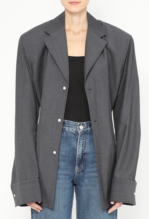 Prada S/S 2024 Padded Shoulder Blazer - 3 Prada S/S 2024 Padded Shoulder Blazer - 3