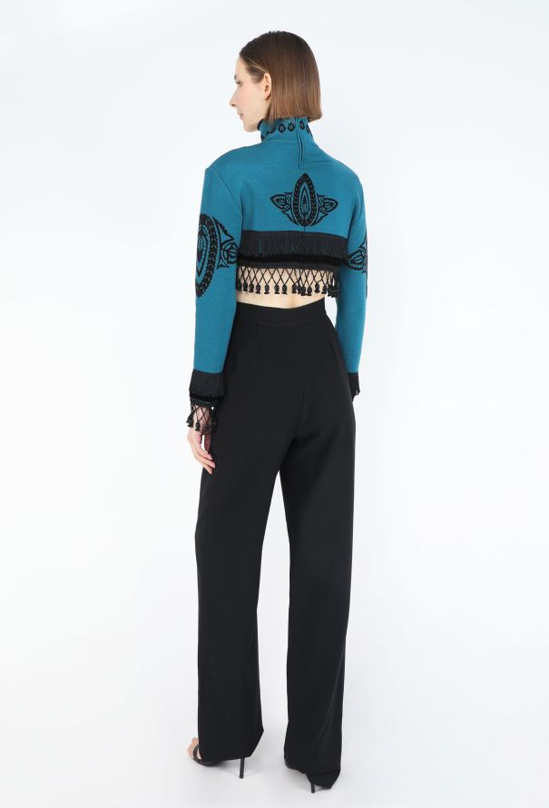 Jean Paul Gaultier Fall 1985 Cropped Intarsia Top - 4