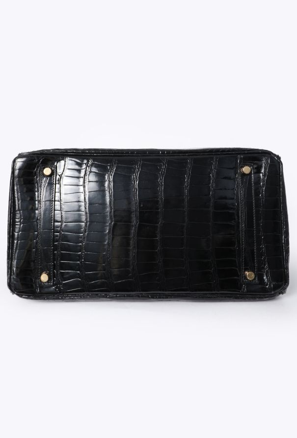 Hermès Exceptional Black Porosus Birkin 35 - 7 Hermès Exceptional Black Porosus Birkin 35 - 7