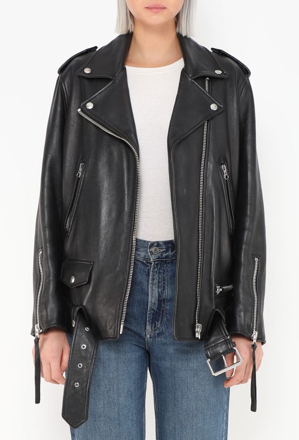 Acne Studios Leather Biker Jacket - 5