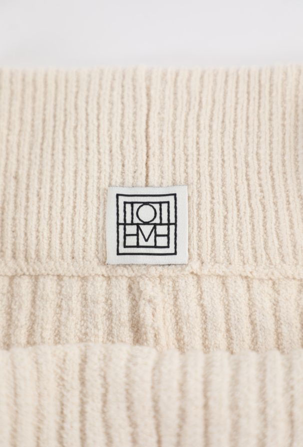 Toteme 2024 Bouclé Ribbed Maxi Skirt - 5