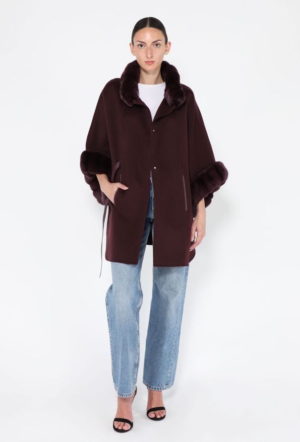 Loro Piana Cashmere & Fur Trim Salzburg Cape, 2024 - 5