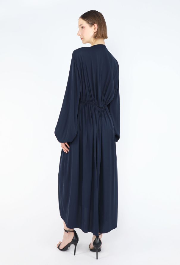 The Row 2020 Sasha Plunging Silk Dress - 4