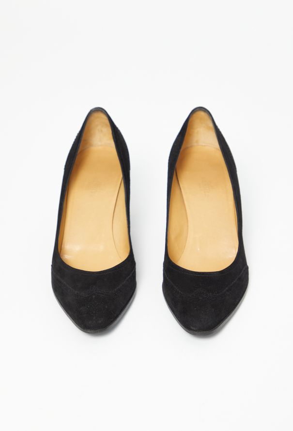 Hermès Suede Ghillies Pumps - 3 Hermès Suede Ghillies Pumps - 3