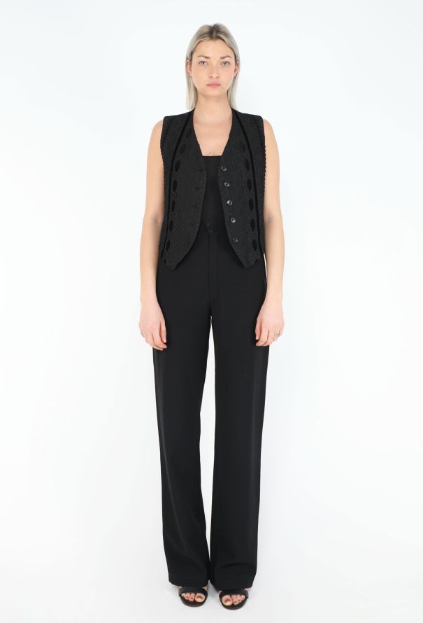Jil Sander Vintage Embroidered Jacquard Vest - 3