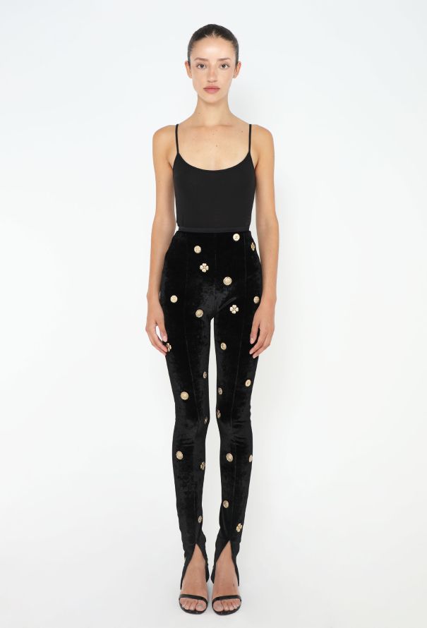 Chanel Pre-Fall 2021 Velvet Medallion Leggings - 1