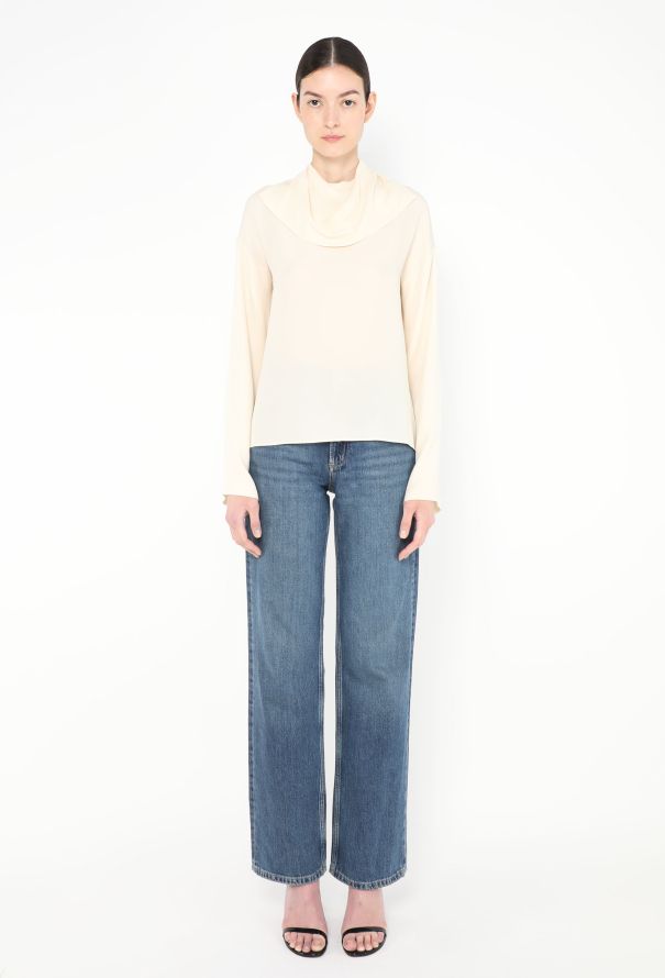 Chanel Cowl-Neck Silk Blouse - 3