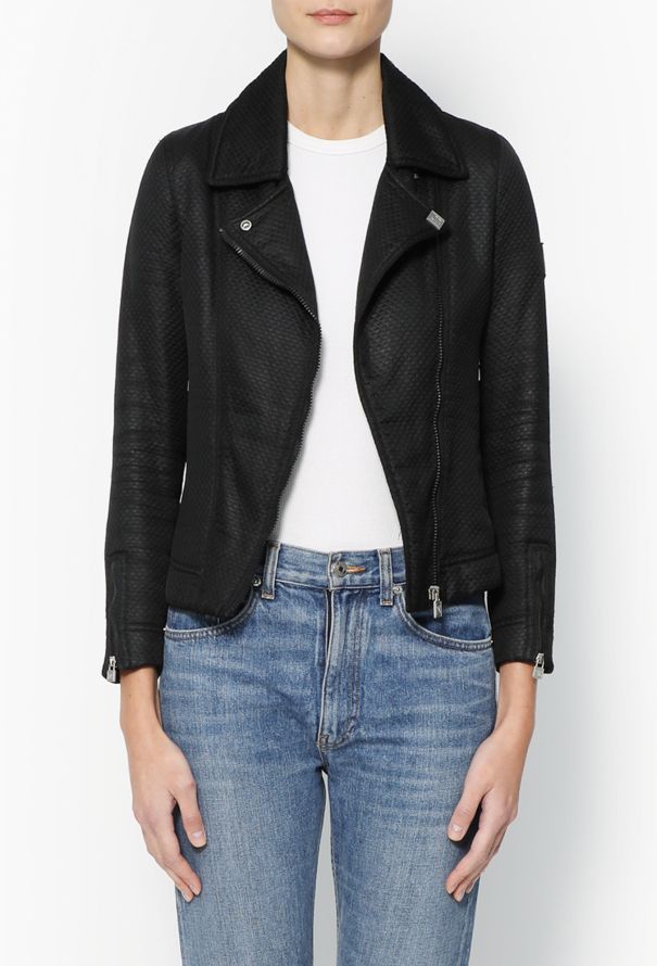 Chanel Quilted 'CC' Biker Jacket - 1