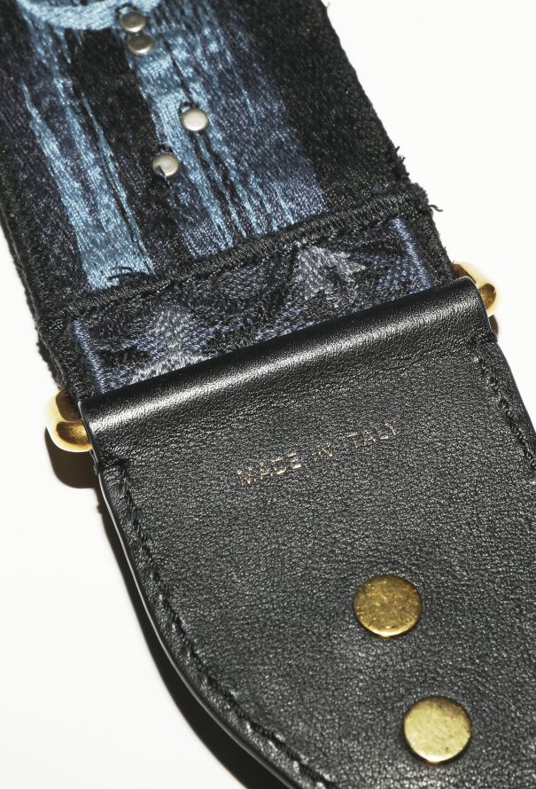 Dior Navy Printed Bag Strap - 10